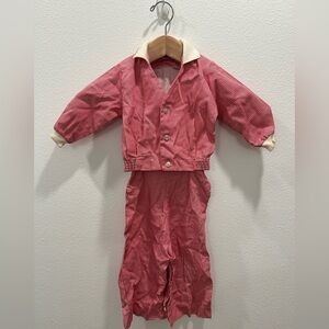 Danny Dare vintage 60s 70s houndstooth red Two-Piece Outfit jumper overalls